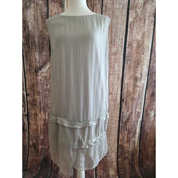H Trend Made in Italy Silk Dress Size Large - Picture 1 of 7